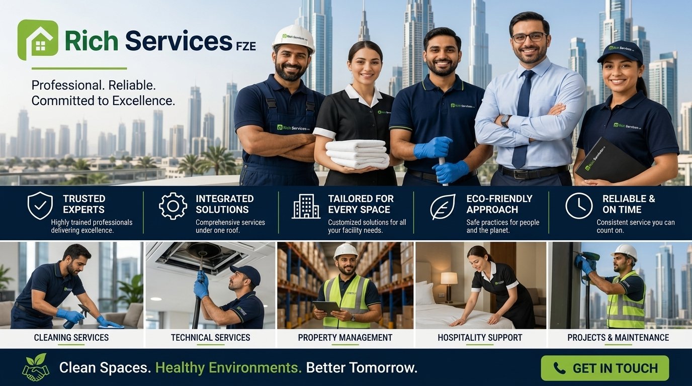 Rich Services FZE Professional Facility Management Team Dubai - Committed to Excellence